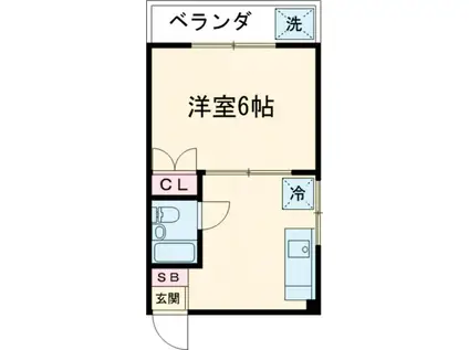 小泉コーポ第6(1K/3階)の間取り写真