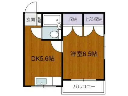 パワーハウス東京(1DK/1階)の間取り写真