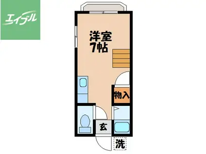 コーポアミーゴ(ワンルーム/2階)の間取り写真