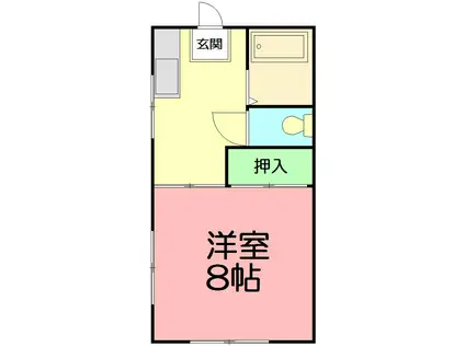 晴海ハイツ(1K/1階)の間取り写真