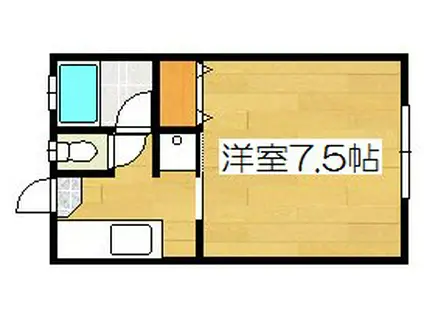 グランヴィア B棟(1K/2階)の間取り写真