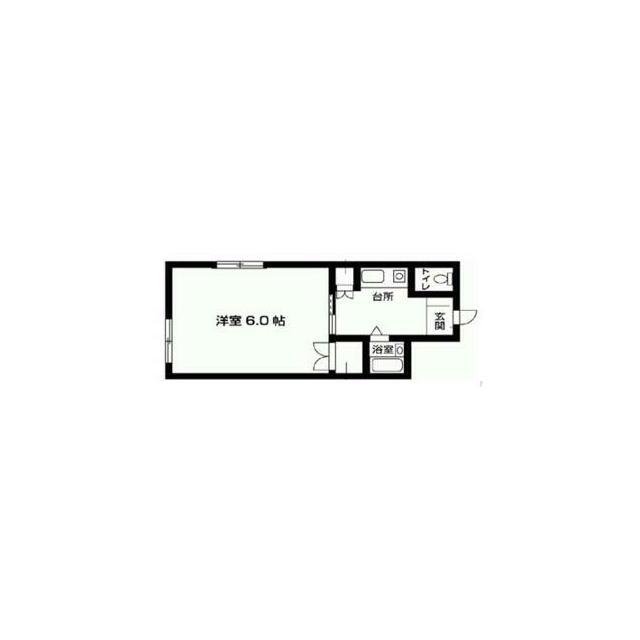 クロノス南矢名2番館(1K/2階)の間取り写真