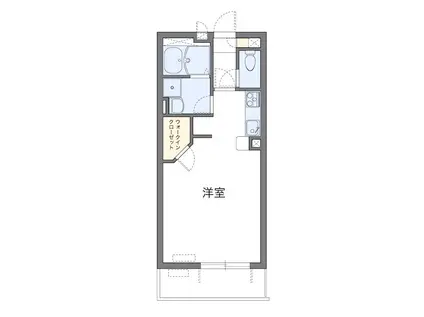 ジュピター(1K/1階)の間取り写真