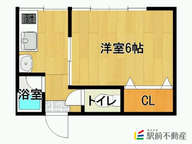 コーポ高柳(1K/2階)の間取り写真