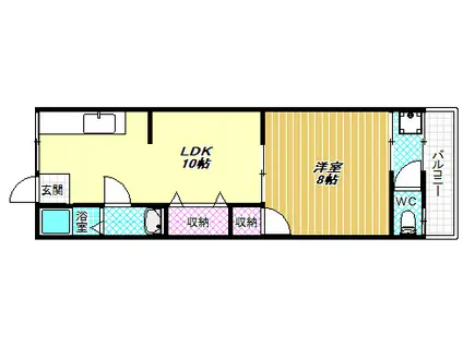 葵マンション(1LDK/1階)の間取り写真