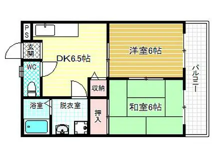 エポアール西浦(2DK/3階)の間取り写真