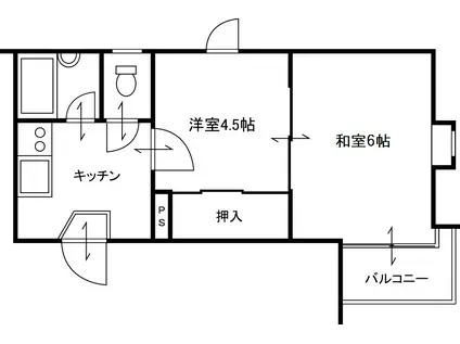 メゾン大手町(2K/3階)の間取り写真