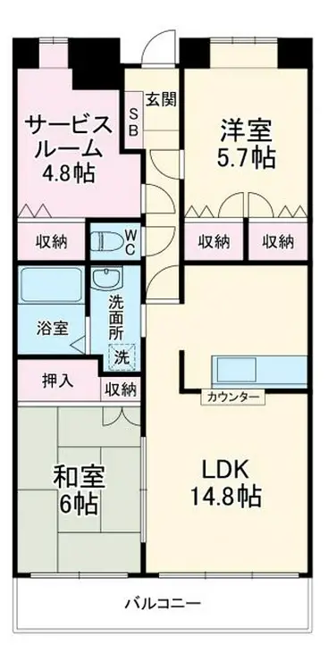 コンフォート宮の森 4階階 間取り