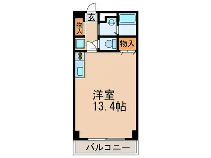 アロンノーブルⅡ(ワンルーム/4階)の間取り写真