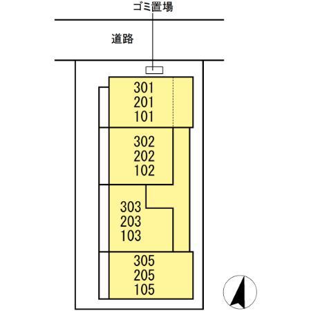 シンビジウム湘南台(1LDK/3階)の間取り写真