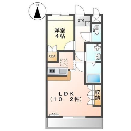 メゾンブランシュ(1LDK/1階)の間取り写真