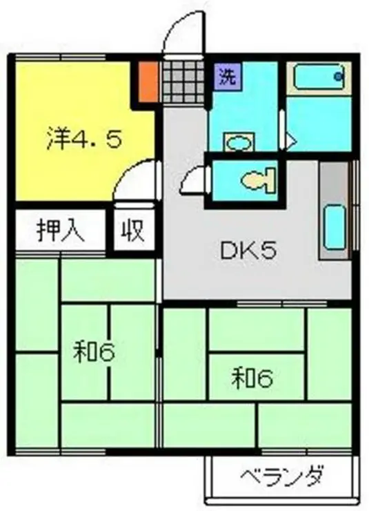 サンハイツA 2階階 間取り