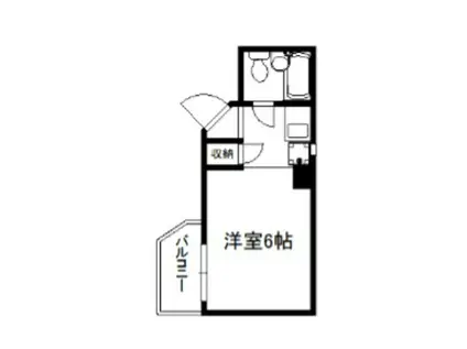 グランハイム下鴨(1K/4階)の間取り写真