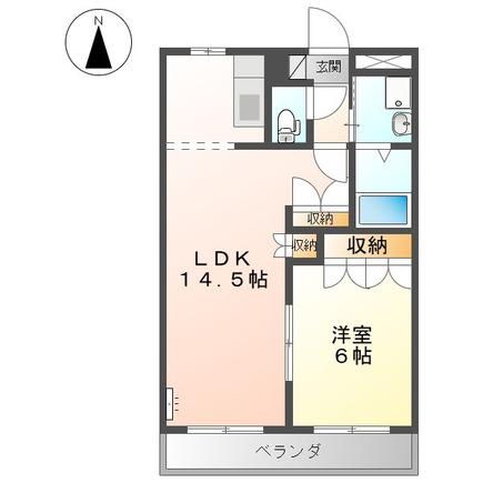 パークハイム(1LDK/2階)の間取り写真