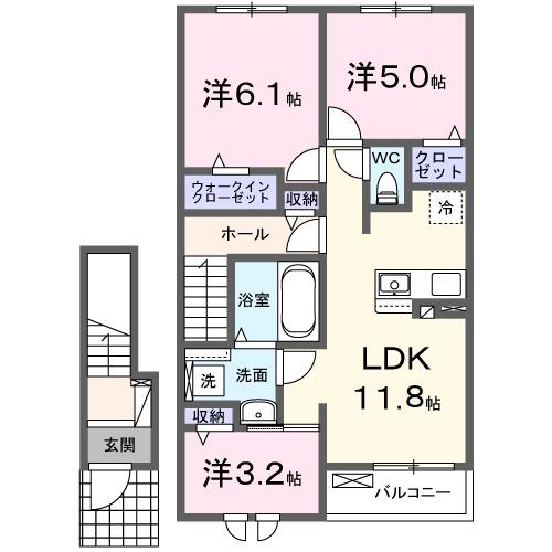 サンリットMII(3LDK/2階)の間取り写真