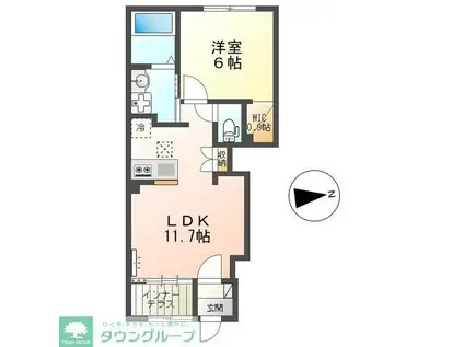 セラヴィ(1LDK/1階)の間取り写真