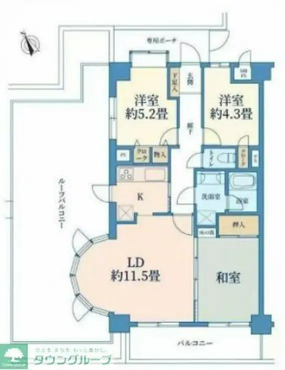 ライオンズシティ蕨 6階階 間取り