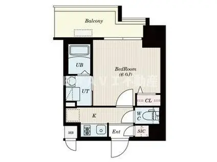 エスリードレジデンス大阪グランノースII(1K/8階)の間取り写真