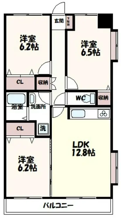 ミラフローレス 2階階 間取り