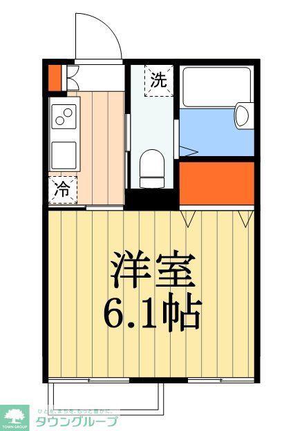 パルハウス妙典(1K/1階)の間取り写真