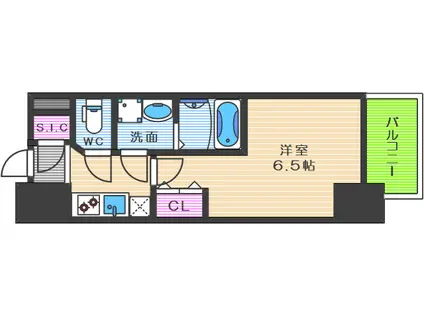 ファーストフィオーレ九条(1K/5階)の間取り写真