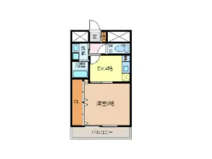 YMクレスト(1DK/5階)の間取り写真