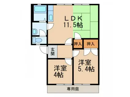 ＪＲ紀勢本線 海南駅 徒歩19分 2階建 築30年(2LDK/1階)の間取り写真