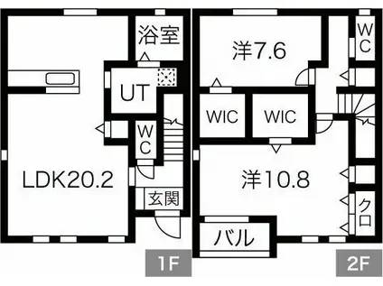 LIBERTA(2LDK/1階)の間取り写真