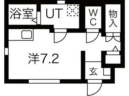 LE MEILLEUR馬場町(ワンルーム/1階)の間取り写真