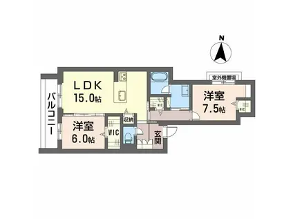 ブランキューブ(2LDK/3階)の間取り写真