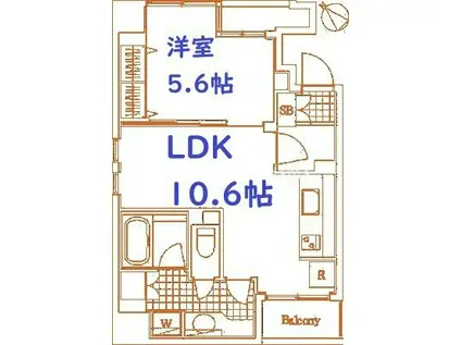 グレイス新横浜アクシス(1LDK/3階)の間取り写真