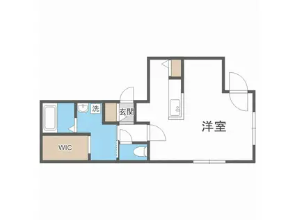 CARRERA N13(1K/2階)の間取り写真