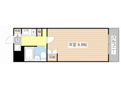 サンレジデンス玉川(1K/1階)の間取り写真