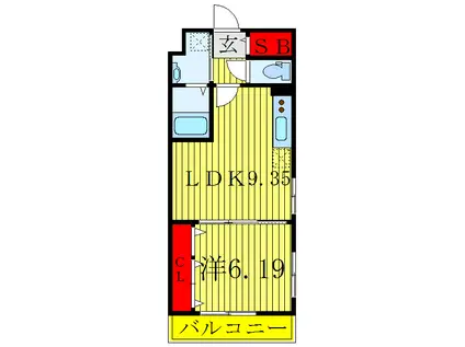 エスポア戸田公園(1LDK/3階)の間取り写真