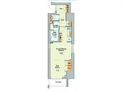 クレストコート大塚(1LDK/8階)の間取り写真