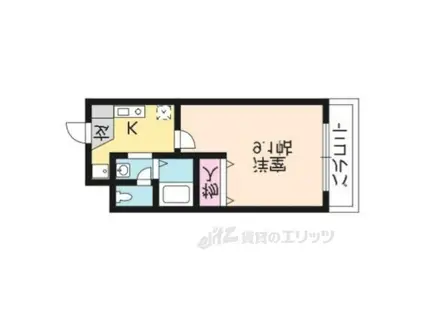 メゾンK-THREE(1K/2階)の間取り写真