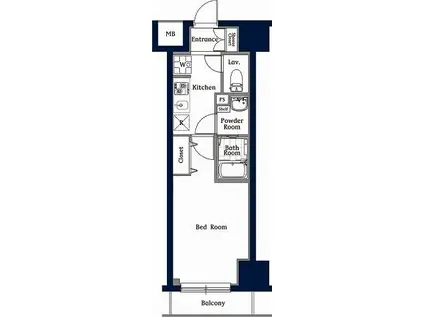 Nステージ上野(1K/7階)の間取り写真