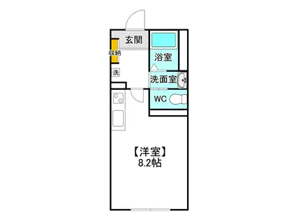 学南町マンション(ワンルーム/1階)の間取り写真