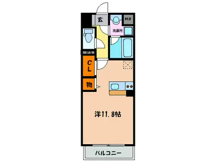 サクシード胤(ワンルーム/2階)の間取り写真