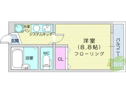 BRIO TERACCE 泉中央(1K/2階)の間取り写真