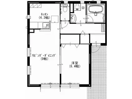 キラテック・リアン(1LDK/1階)の間取り写真