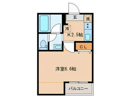 PRIMO AKATSUKA(1K/4階)の間取り写真