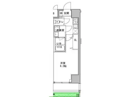 エスレジデンス押上クレール(1K/4階)の間取り写真