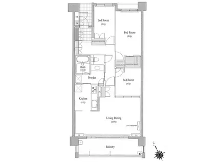 プライムメゾン富士見台(3LDK/1階)の間取り写真