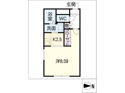 SITIO GIFU MOTOMACHI(1K/2階)の間取り写真