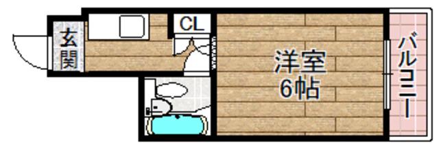 コーポアユーズ(1K/2階)の間取り写真
