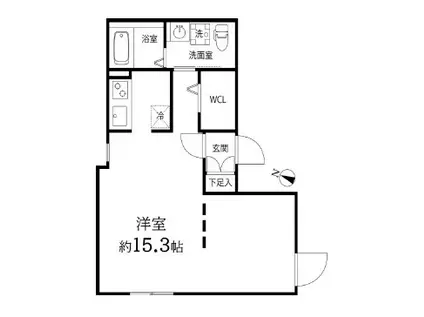 BRANCHE中野本町(ワンルーム/3階)の間取り写真