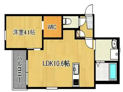 CRECIA田島(1LDK/2階)の間取り写真