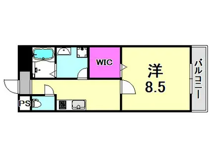 ケイ・クリスタルII(1K/4階)の間取り写真