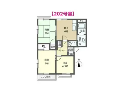 フレグランス四季(3DK/2階)の間取り写真